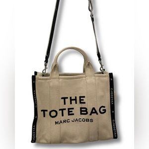 Pre-Owned Marc Jacobs THE JACQUARD MEDIUM TOTE BAG warm sand